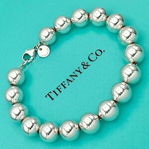Authentic Tiffany & Co. 10mm HardWear Sterling Silver Ball Bracelet Medium 7.5”